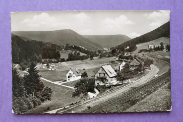 Foto Ansichtskarte AK Alpirsbach 1940-1960 Campingplatz Eisenbahn
